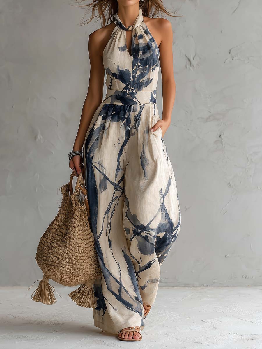 MARCELLA | COMBINAISON LARGE À COL HALTER