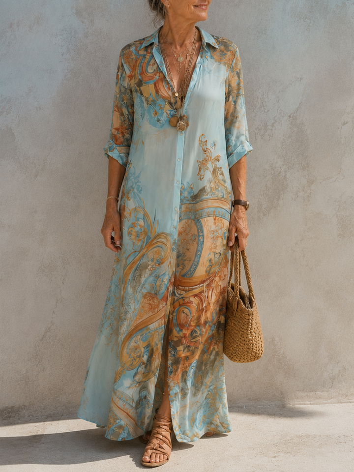 Serena | Robe Chemisier Méditerranéenne