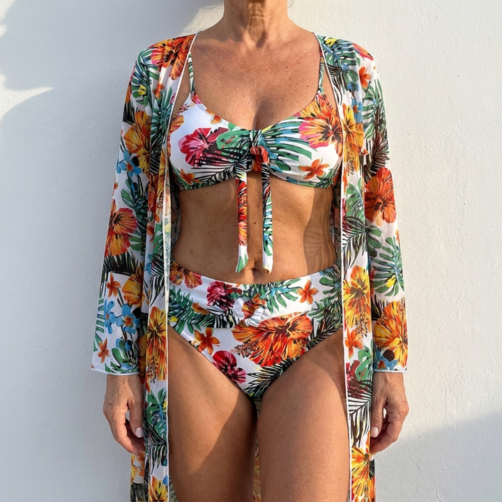 DELACROIX | Bikini 3 Pièces Élégant Tropical Marie