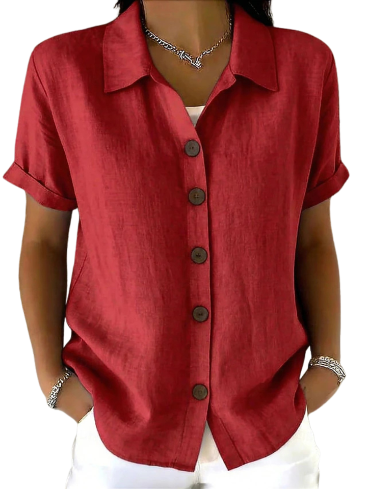 Gracie™ | Chemise Femme à Manches Courtes Détendue