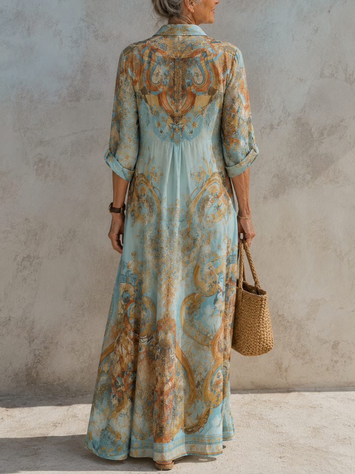 Serena | Robe Chemisier Méditerranéenne