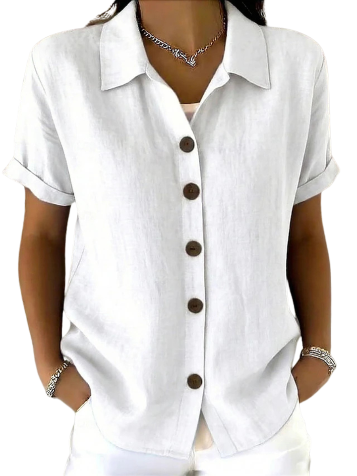Gracie™ | Chemise Femme à Manches Courtes Détendue