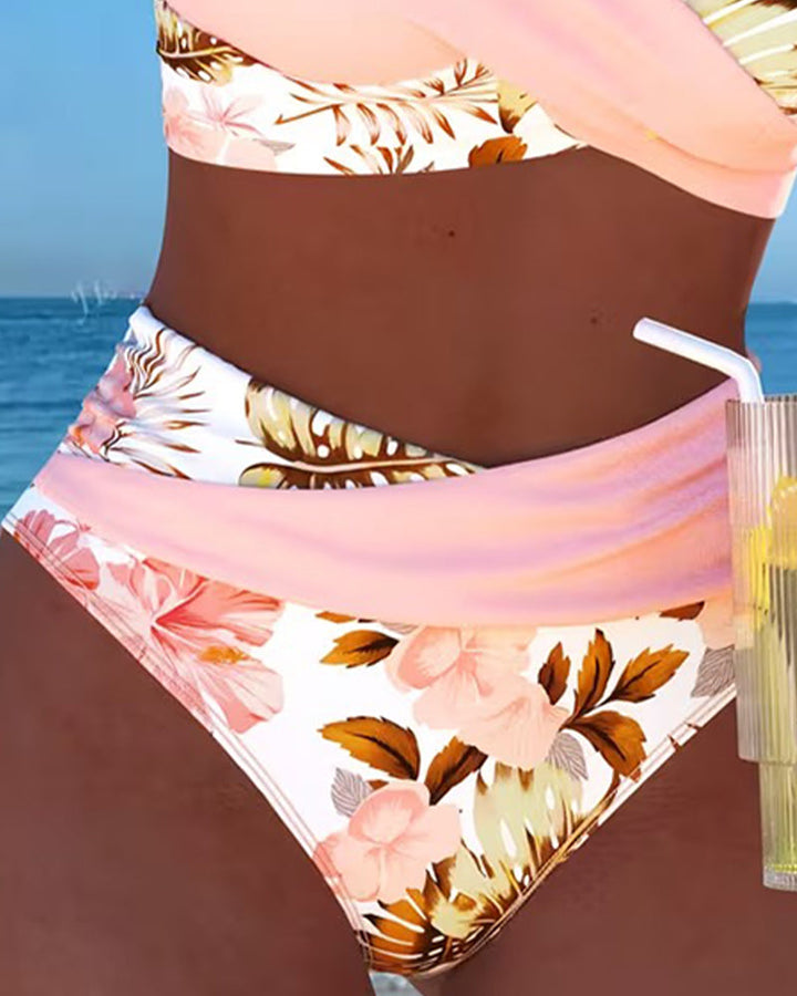 Joséphine | Bikini à Fleurs Contrasté