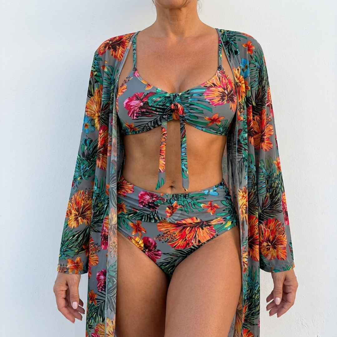DELACROIX | Bikini 3 Pièces Élégant Tropical Marie