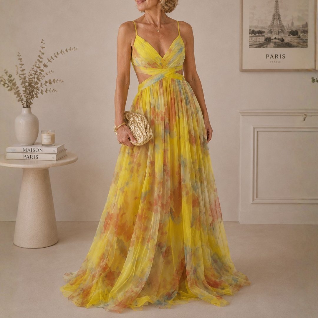 Giselle | Robe Maxi Fleurie Élégante