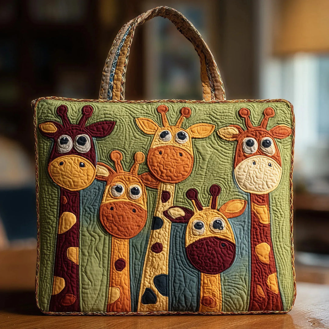 Sac fourre-tout matelassé - Girafe