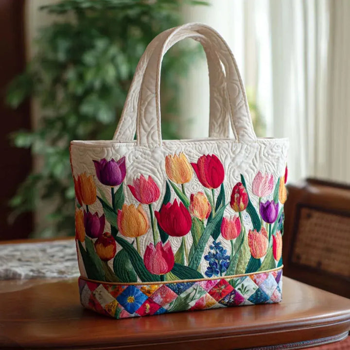 Sac en toile matelassé - Jardin de Tulipes