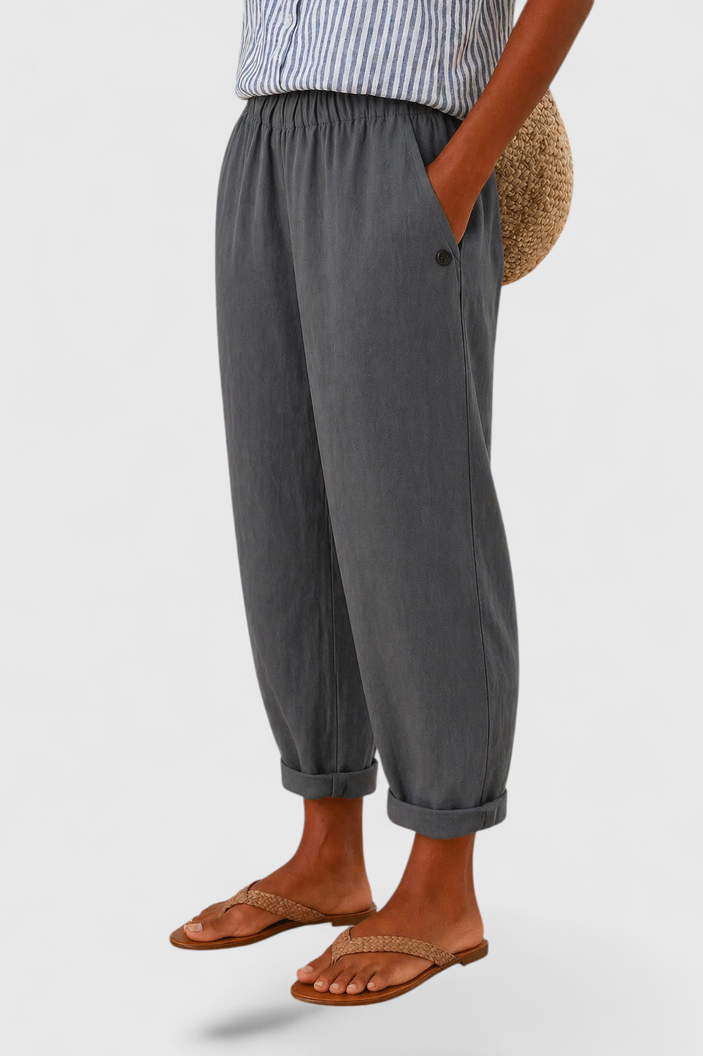 Sienna | Pantalon large en lin décontracté