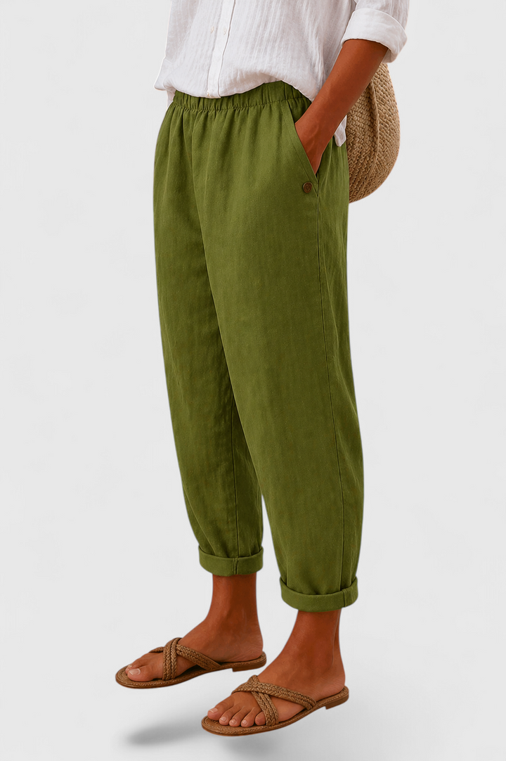 Sienna | Pantalon large en lin décontracté
