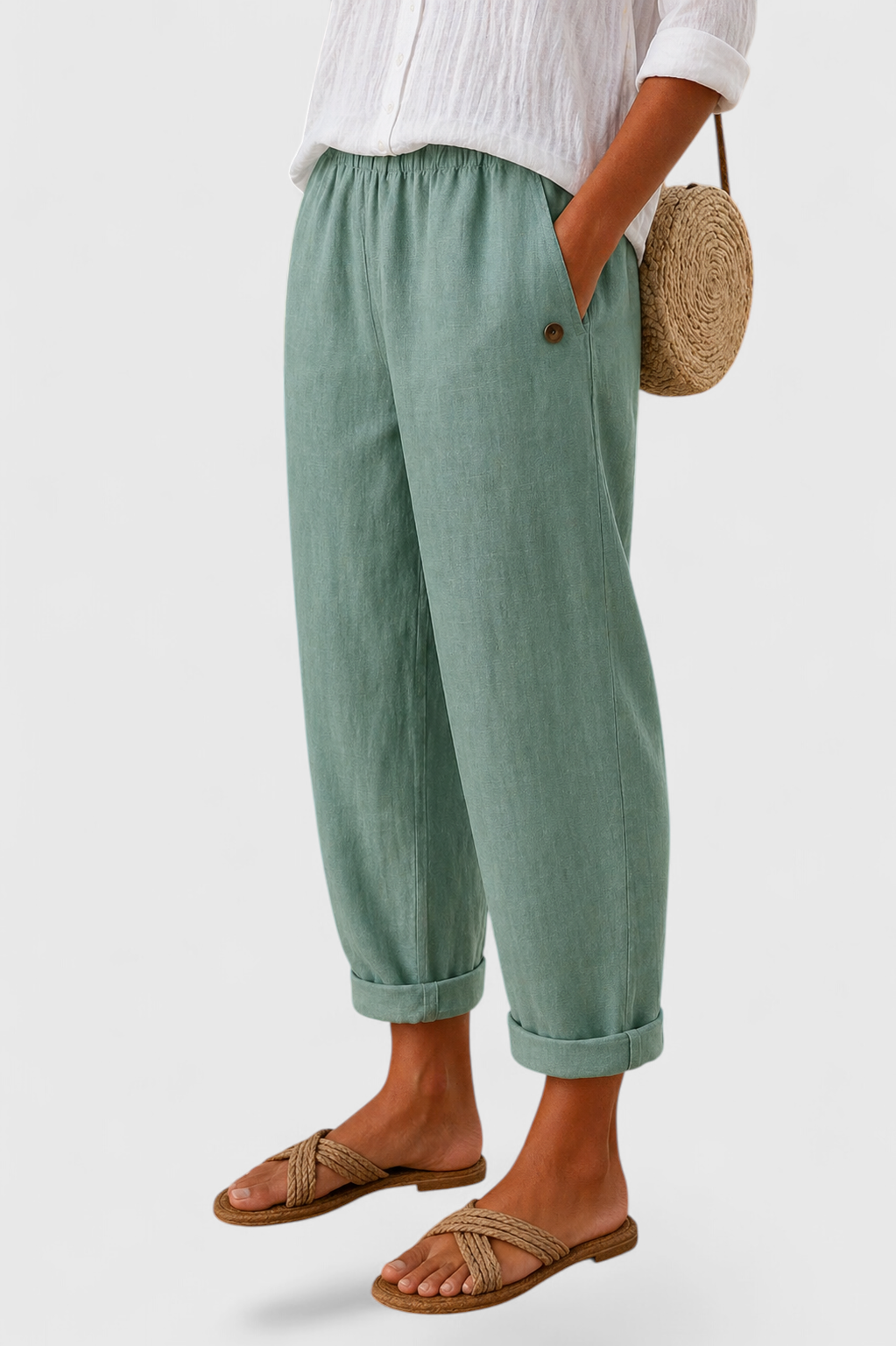 Sienna | Pantalon large en lin décontracté