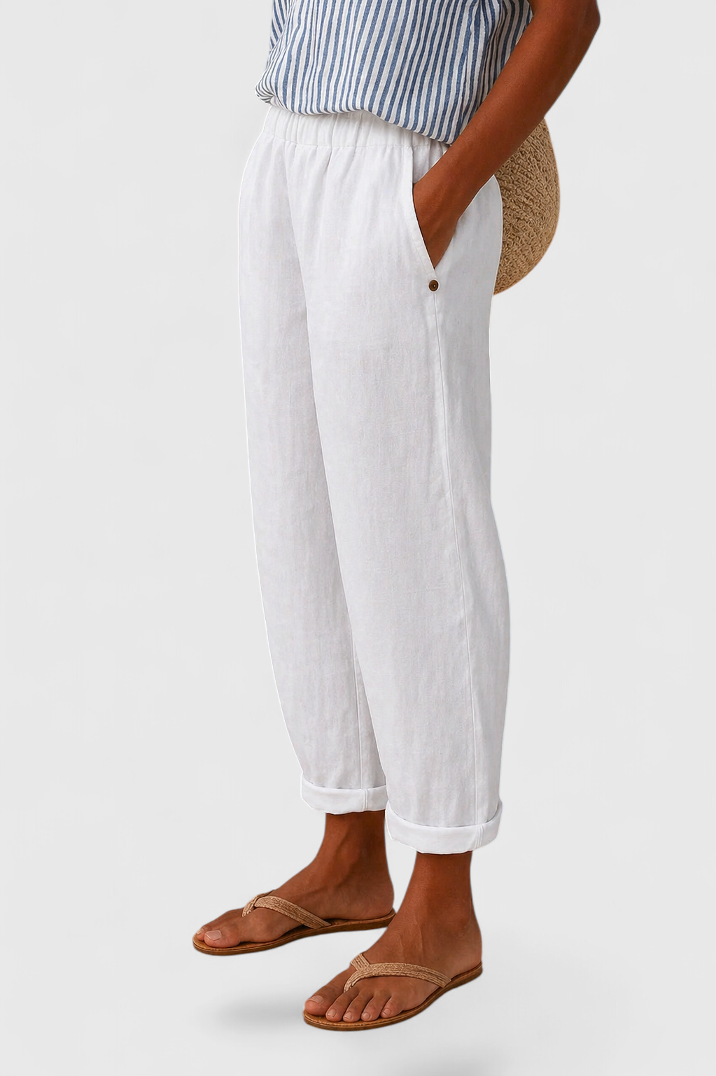 Sienna | Pantalon large en lin décontracté