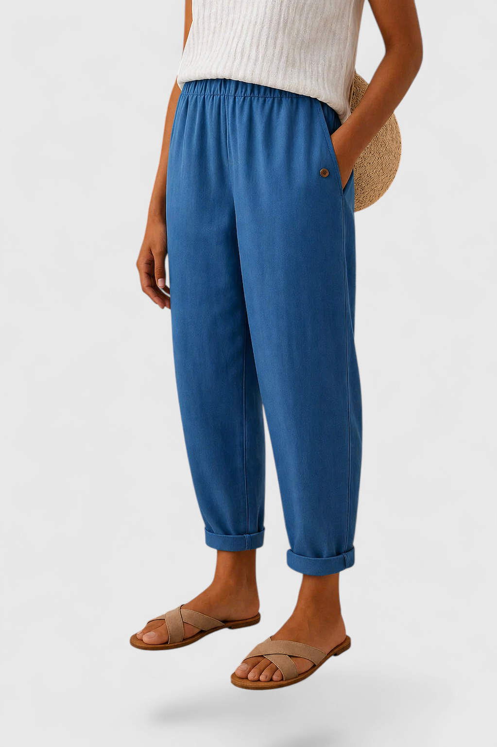 Sienna | Pantalon large en lin décontracté