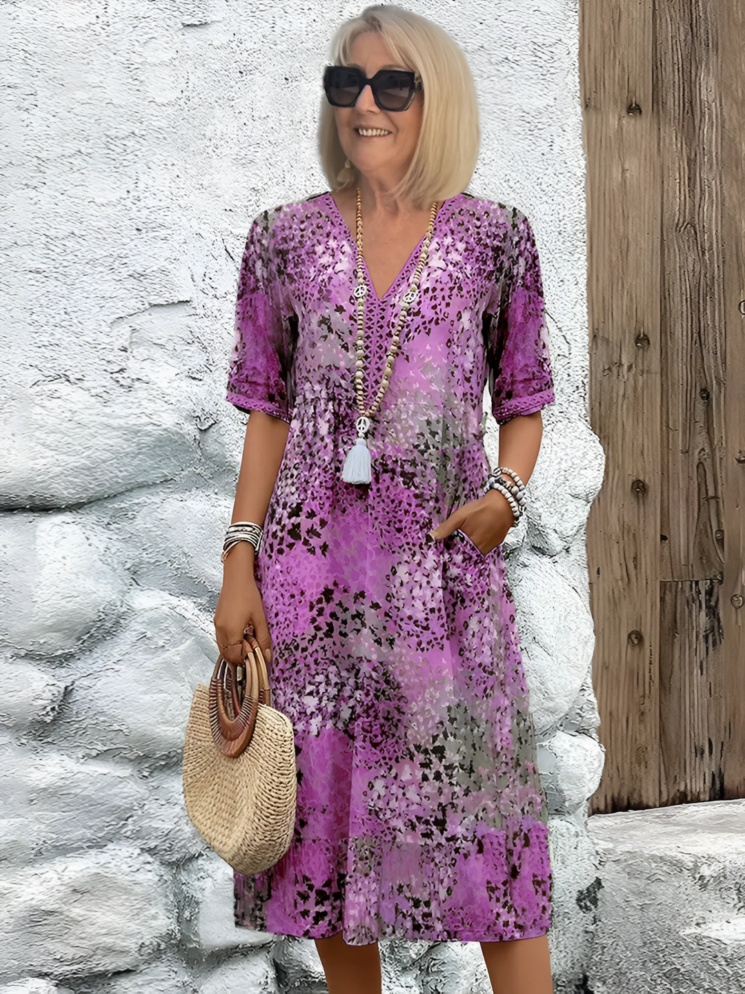 Colette™ | Robe Midi Éclatante
