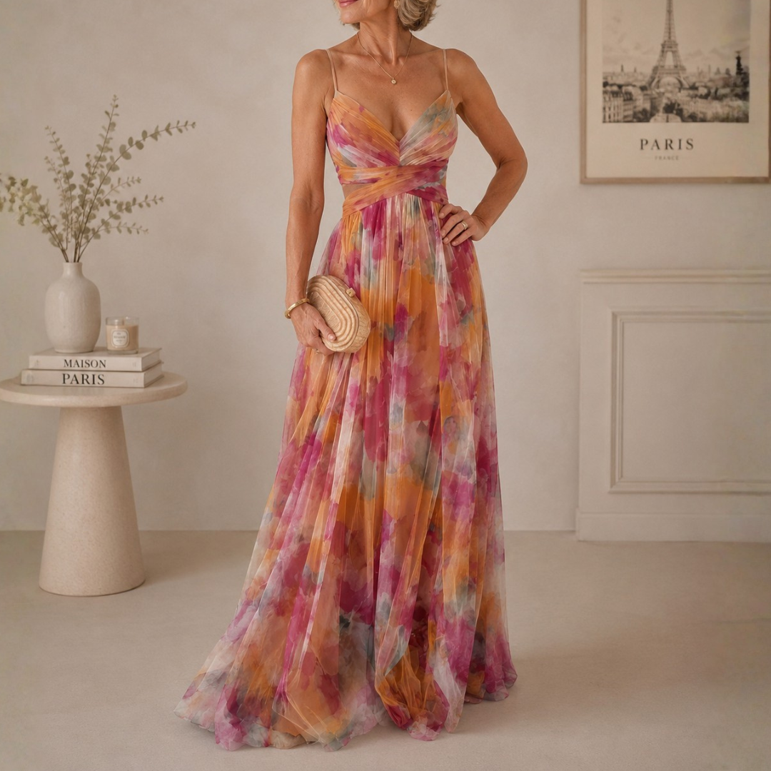 Giselle | Robe Maxi Fleurie Élégante