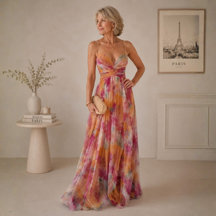 Giselle | Robe maxi envoûtante avec motif floral