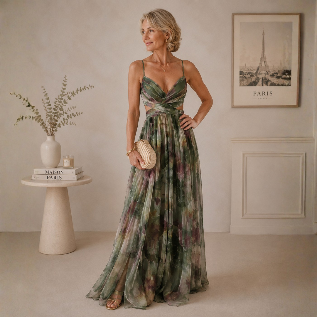Giselle | Robe maxi envoûtante avec motif floral