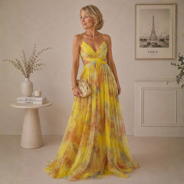 Giselle | Robe maxi envoûtante avec motif floral