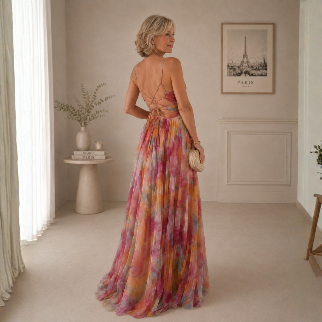 Giselle | Robe maxi envoûtante avec motif floral